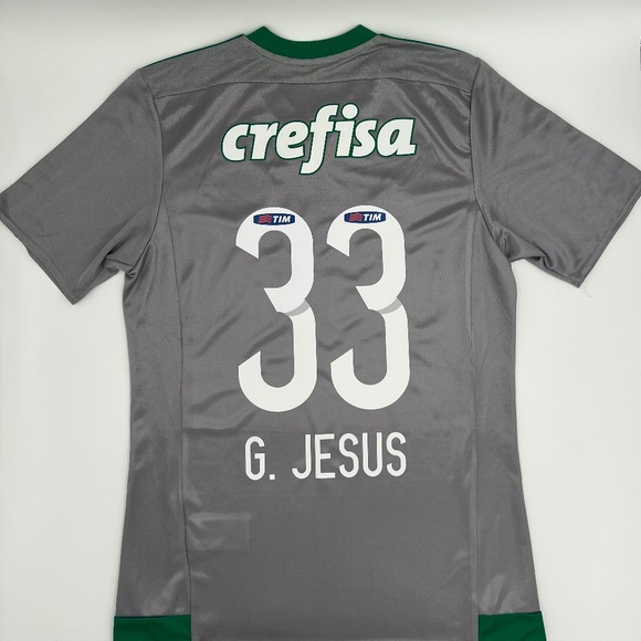 Gabriel Jesus #33 Palmeiras 2015/2016 Third ORIGINAL Adidas Soccer Jersey (S)